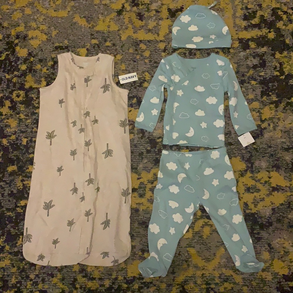 NWT Old Navy Sleep Sack and Carter’s Pajama set